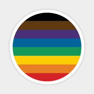 Philadelphia Rainbow Pride Flag (Proud LGBT LGBTQ+ Community Pride Flag) v2 Magnet